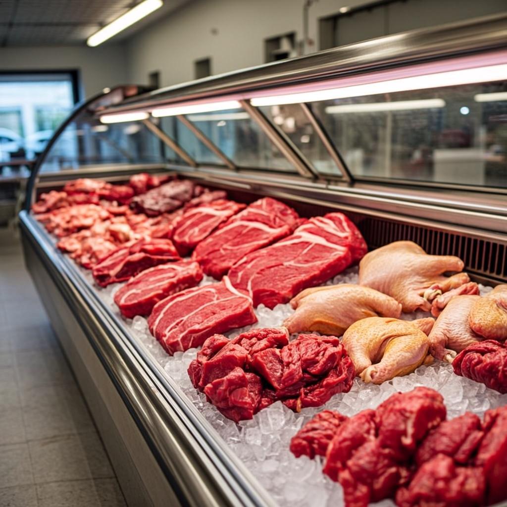 Fresh certified halal meat counter